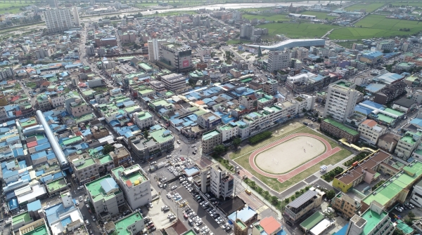 도시재생 사업 대상지(대천 1, 2동) 전경
