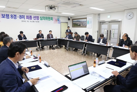 대천해수욕장 전경, 선정 심의위원회 개최 장면