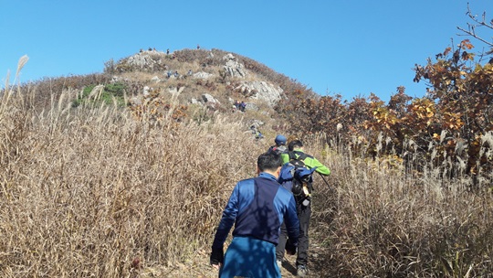 오서산 억새군락지 등산 장면